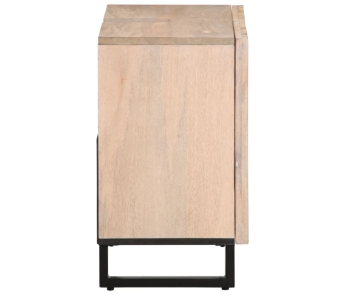 Armario de lavabo para baño madera maciza de mango 62x34x58 cm