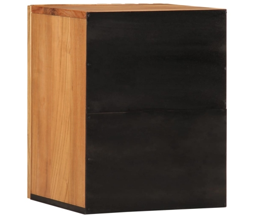 Armario de baño de pared madera maciza de acacia 38x34x48 cm