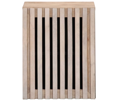 Armario de baño de pared madera maciza de mango 38x34x48 cm