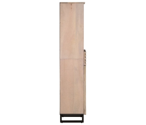 Aparador de madera maciza de mango 38x34x160 cm