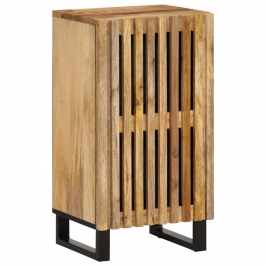 Aparador de madera maciza de mango rugosa 40x34x75 cm