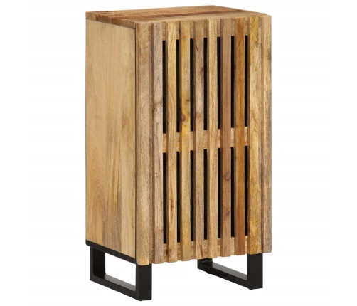 Aparador de madera maciza de mango rugosa 40x34x75 cm