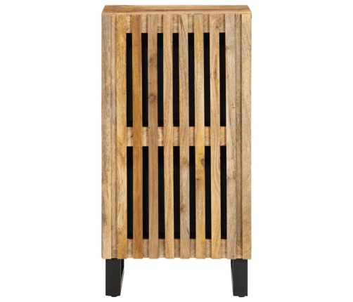 Aparador de madera maciza de mango rugosa 40x34x75 cm