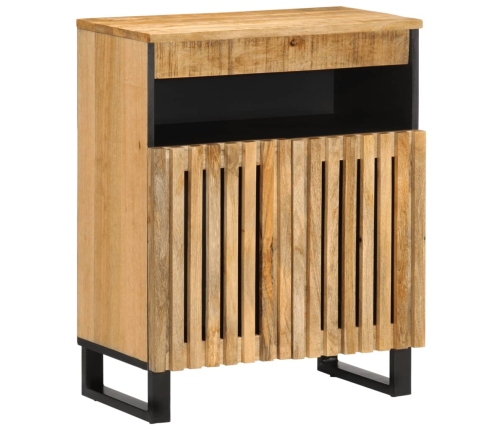 Aparador de madera maciza de mango rugosa 60x34x75 cm