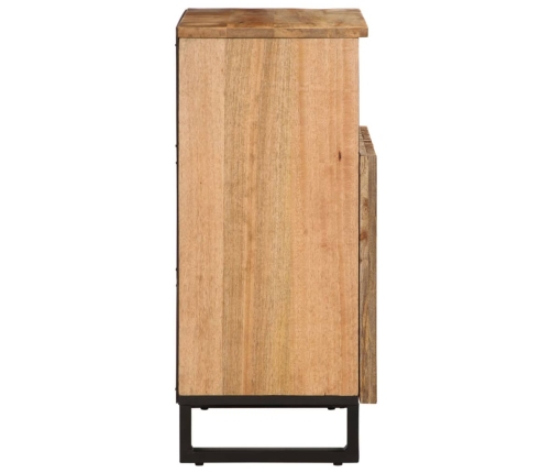 Aparador de madera maciza de mango rugosa 60x34x75 cm