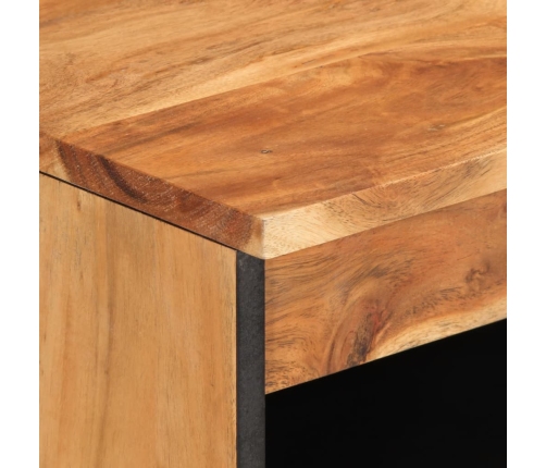 Aparador de madera maciza acacia 60x34x75 cm