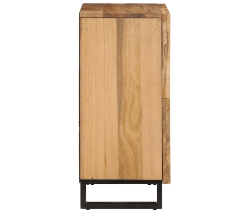 Aparador de madera maciza de mango rugosa 60x34x75 cm