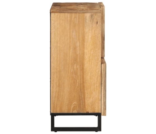 Aparador de madera maciza de mango rugosa 80x34x75 cm