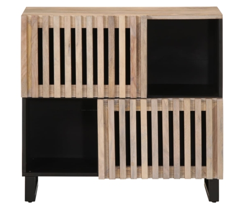 Aparador de madera maciza de mango 80x34x75 cm