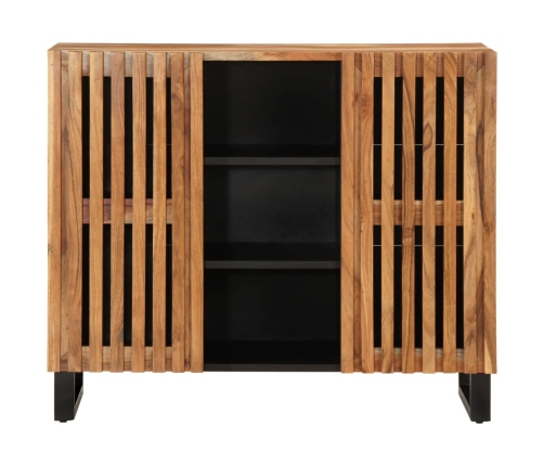 Aparador de madera maciza acacia 90x34x75 cm