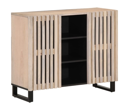 Aparador de madera maciza de mango 90x34x75 cm