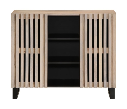 Aparador de madera maciza de mango 90x34x75 cm