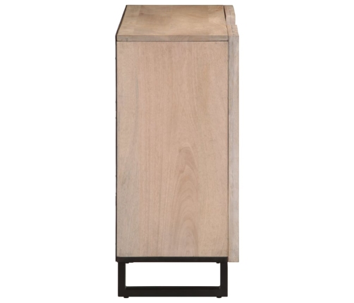 Aparador de madera maciza de mango 90x34x75 cm