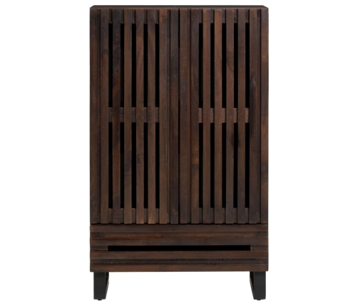 Aparador alto madera maciza de mango marrón 60x34x100 cm