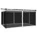 Cenador con paredes de malla acero crema 4x3 m