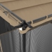 Cenador con paredes de malla acero taupe 4x3 m