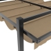 Cenador de jardín con techo retráctil taupe 3x3 m
