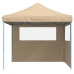 Tienda de fiesta plegable Pop-Up con 2 paredes laterales beige