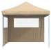 Tienda de fiesta plegable Pop-Up con 2 paredes laterales beige