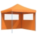 Tienda de fiesta plegable Pop-Up 2 paredes laterales naranja