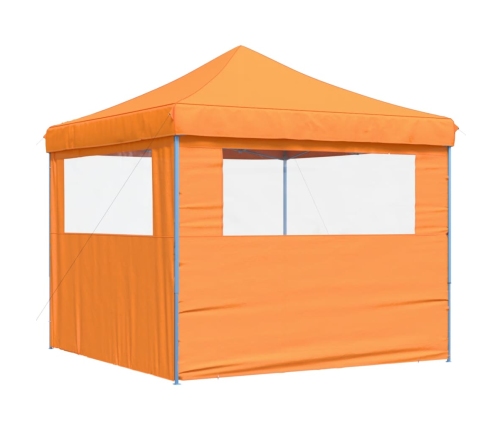 Tienda de fiesta plegable Pop-Up 2 paredes laterales naranja