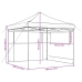 Tienda de fiesta plegable Pop-Up con 2 paredes laterales taupe