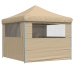 Tienda de fiesta plegable Pop-Up con 4 paredes laterales beige