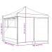 Tienda de fiesta plegable Pop-Up con 4 paredes laterales beige