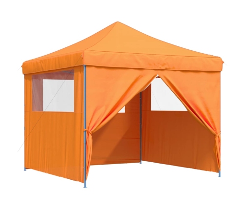 Tienda de fiesta plegable Pop-Up 4 paredes laterales naranja