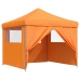 Tienda de fiesta plegable Pop-Up 4 paredes laterales naranja