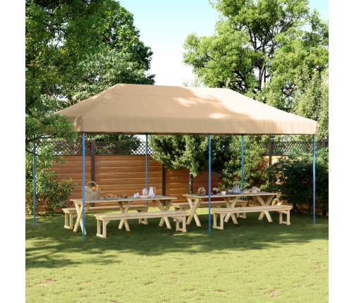 Tienda de fiesta plegable Pop-Up beige 580x292x315 cm