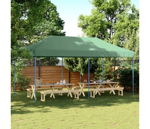Tienda de fiesta plegable Pop-Up verde 580x292x315 cm