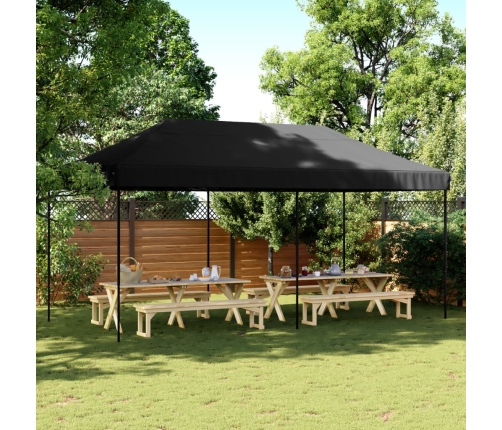 Tienda de fiesta plegable Pop-Up negra 580x292x315 cm