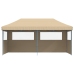 Tienda de fiesta plegable Pop-Up con 3 paredes laterales beige