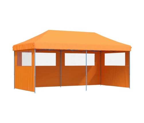 Tienda de fiesta plegable Pop-Up 3 paredes laterales naranja