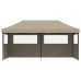 Tienda de fiesta plegable Pop-Up con 3 paredes laterales taupe