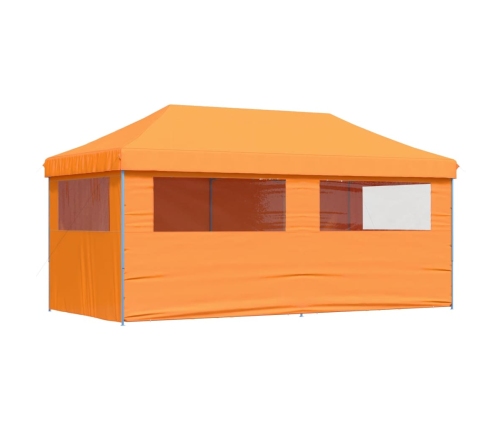 Tienda de fiesta plegable Pop-Up 4 paredes laterales naranja