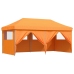 Tienda de fiesta plegable Pop-Up 4 paredes laterales naranja