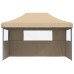 Tienda de fiesta plegable Pop-Up con 3 paredes laterales beige