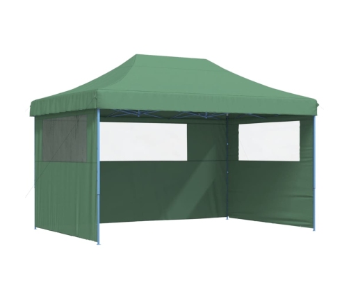 Tienda de fiesta plegable Pop-Up con 3 paredes laterales verde