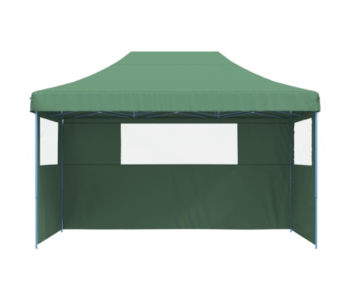 Tienda de fiesta plegable Pop-Up con 3 paredes laterales verde