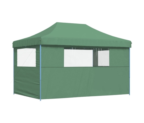 Tienda de fiesta plegable Pop-Up con 3 paredes laterales verde