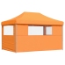 Tienda de fiesta plegable Pop-Up 3 paredes laterales naranja