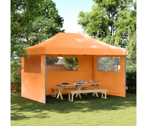 Tienda de fiesta plegable Pop-Up 3 paredes laterales naranja