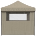 Tienda de fiesta plegable Pop-Up con 3 paredes laterales taupe