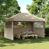 Tienda de fiesta plegable Pop-Up con 3 paredes laterales taupe