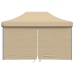 Tienda de fiesta plegable Pop-Up con 4 paredes laterales beige