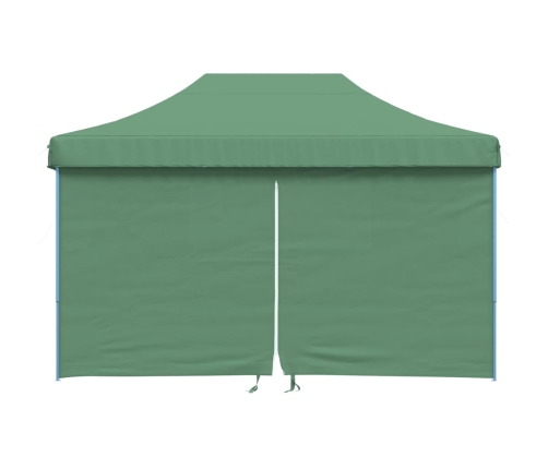 Tienda de fiesta plegable Pop-Up con 4 paredes laterales verde