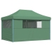 Tienda de fiesta plegable Pop-Up con 4 paredes laterales verde