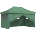 Tienda de fiesta plegable Pop-Up con 4 paredes laterales verde